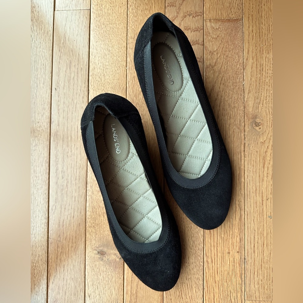 Lands’ End Suede Wedges